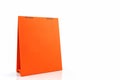 Orange blank paper desk spiral calendar. Royalty Free Stock Photo