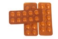 Orange blister pills ,isolated