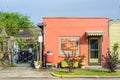 Orange Block House with Vintage Barq`s Sign