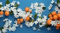 Orange blossom, jasmine and elderberry flowers