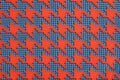 Orange and blue houndstooth pattern. Royalty Free Stock Photo