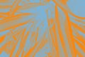 Orange and blue leaves Royalty Free Stock Photo