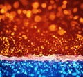 Orange blue lights abstract background Royalty Free Stock Photo