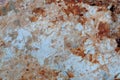 Orange and blue rusty surface Royalty Free Stock Photo