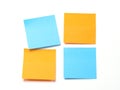 Orange and Blue Sticky Notes.