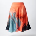 Orange Blue Turquoise Ombre Skirt - Marble Style - High Detailed