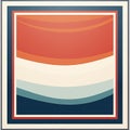an orange blue and white flag with a red white and blue stripe Royalty Free Stock Photo