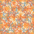 Orange blue and white random stars seamless background brilliant attractive design retro pattern transparent stars layers