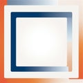 an orange blue and white square on an abstract background Royalty Free Stock Photo