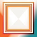 an orange blue and white square on an abstract background Royalty Free Stock Photo