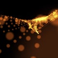 Orange blurry dotted wavy background Royalty Free Stock Photo