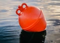 Orange boat buoy Royalty Free Stock Photo