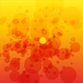 Orange bokeh yellow background with the sun Royalty Free Stock Photo