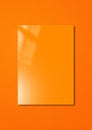 Orange Booklet cover template on colorful background