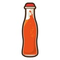 Orange bottle soda coke icon design