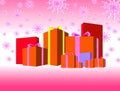 Orange boxs gifts Royalty Free Stock Photo