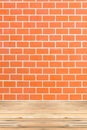 Orange brick wall as a nicely textured background Royalty Free Stock Photo