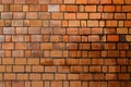 Orange Brick wall background texture, old wet wall with water dripping Royalty Free Stock Photo
