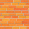 Orange brick wall seamless pattern texture Royalty Free Stock Photo