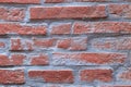 Orange brick wall texture background, tile pattern aged brickwork block Royalty Free Stock Photo
