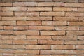 Orange bricks make become brick wall background.Old or ancient surface.Neatly arranged.View of copy space