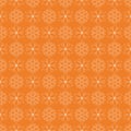 Orange bright floral seamless pattern