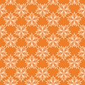 Orange bright floral seamless pattern