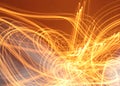 Orange bright vivid inferno light curvy lines design background