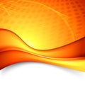 Orange bright wave technology background Royalty Free Stock Photo