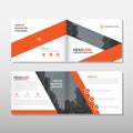 Orange Brochure Leaflet Flyer annual report template design, book cover layout design, abstract business presentation template Royalty Free Stock Photo