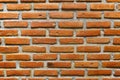 Orange and brown brick wall background texture and wallpaper. Exterior wall decoration. Royalty Free Stock Photo