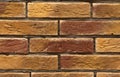 Orange and brown brick wall texture. Royalty Free Stock Photo