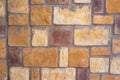 Orange Brown decorative Tiles Brick Wall Royalty Free Stock Photo