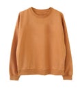 Orange brown sweatshirt isolated on white