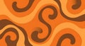 Orange brown swirl abstract pattern Royalty Free Stock Photo