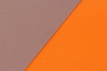 Orange and brown two tone background with diagonal composition and subtle texture surface Royalty Free Stock Photo