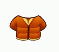 orange brown winter jacket illustration