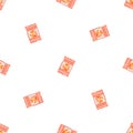 Orange bubble gum pattern seamless vector Royalty Free Stock Photo