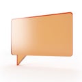 Orange bubble speech symbol Royalty Free Stock Photo