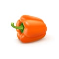 Orange Bulgarian Bell Pepper, Paprika Isolated