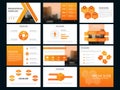 Orange Bundle infographic elements presentation template. business annual report, brochure, leaflet, advertising flyer, Royalty Free Stock Photo