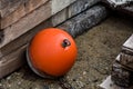 Orange Buoy on the Ground Royalty Free Stock Photo