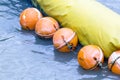 Orange buoy Used in the form of water made from special plastic Royalty Free Stock Photo