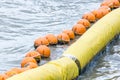 Orange buoy Used in the form of water made from special plastic