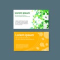 Orange Business Card Set Banner Page Geometric Royalty Free Stock Photo