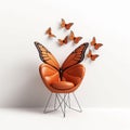 Orange Butterfly Chair Royalty Free Stock Photo