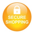 Secure shoping icon button