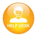 Help desk support icon web button Royalty Free Stock Photo