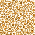 Orange buttons seamless pattern flat style