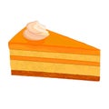 Orange cake isolated